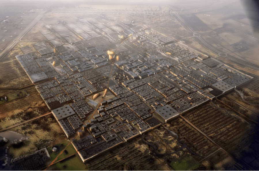 Early rendering of Masdar City plans. Credit: Nrman Foster/Flickr