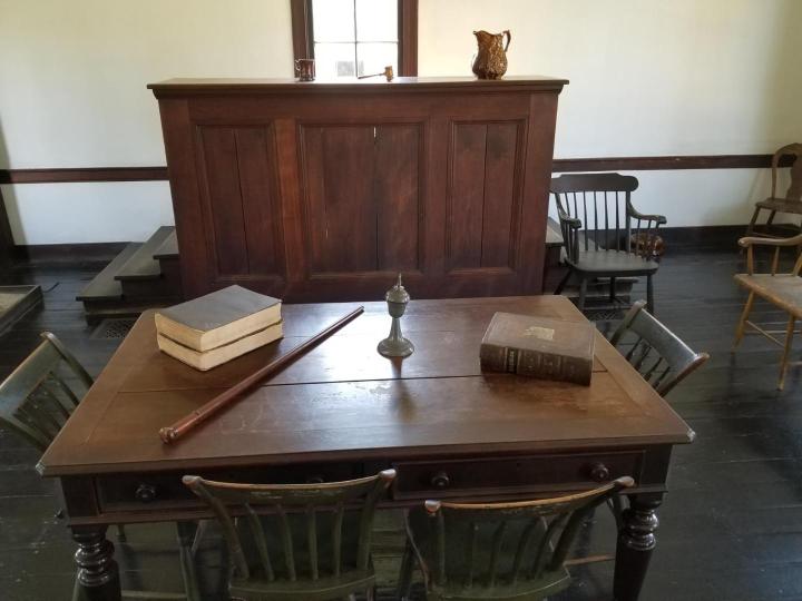 The interior of the Logan County Courthouse, where Abraham Lincoln practiced law.