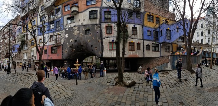 Hundertwasserhaus, an apartment complex designed by architect Friedensreich Hundertwasser.