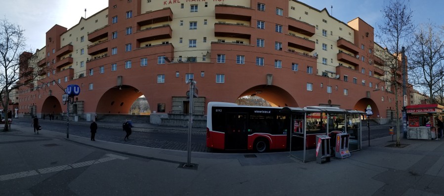 A panorama showing only a small portion of Karl-Marx-Hof.