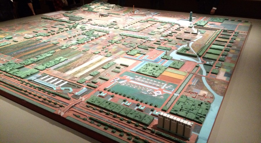 The model of Broadacre City, as seen at the Museum of Modern Art in 2014. Credit: Shinya Suzuki on Flickr